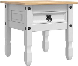 vidaXL Mesa Auxiliar Con Caj&oacute;n 50 X 50 X 50 Cm Madera De Pino Macizo Vidaxl