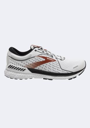 Brooks Mens Adrenaline Gts 21 Running Shoes In White/black/red
