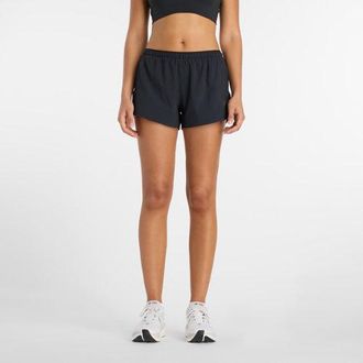New Balance Donna RC Essential Short 3 in Nero, Politessuto, Taglia XL