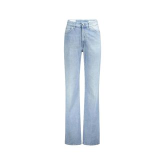 Dondup Straight Jeans, female, Blue, Size: W27 Amber Pant