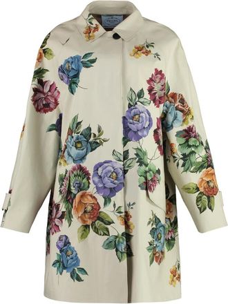 Prada Abrigo de Botones Ocultos - Coats - Mujer - Multicolor - S