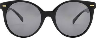 Versace Polarized Grey Round Ladies Sunglasses VE4442 GB1/81 55