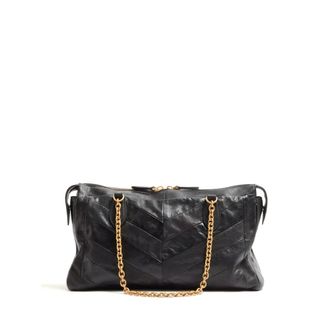 Valentino Garavani Panthea Shoulder Bag In Nappa Leather With Chevron Pattern