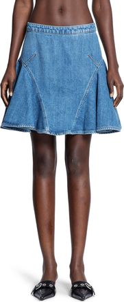 Givenchy Ruffled Mini Skirt in Washed Denim