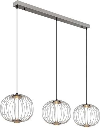 Globo Lighting Galway L&aacute;mpara De Techo Colgante De Barra, N&iacute;quel Mate, 3 Led, 3000 K