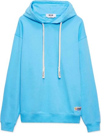 Msgm Felpa in cotone con cappuccio - Blu