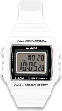Casio Casio Retro Stylish Simplicity Digital Cube Watch White W-215H-7AJH