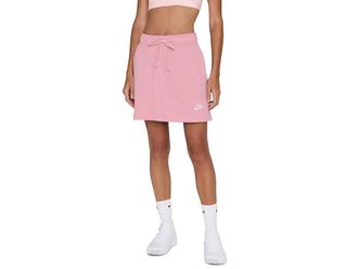 Nike Sportswear Club Fleece Mid-Rise Skirt Womens Skirt Elemental Pink/Heather/White : LG (US 12-14), Cotton/Fleece/Polyester
