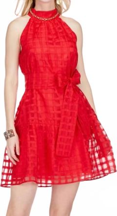 Jade Yoga Eden Halter Dress In Red