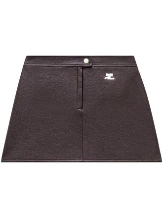 Courr&egrave;ges Re-Edition Vinyl Mini Skirt