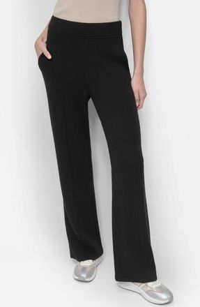 DKNY Mere Hacci Wide Leg Pants in Black at Nordstrom, Size X-Small