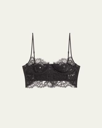 Kiki De Montparnasse Camille Scalloped Lace Longline Bra