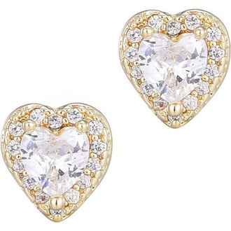 Adornia Halo Heart Stud Earrings in Gold at Nordstrom Rack