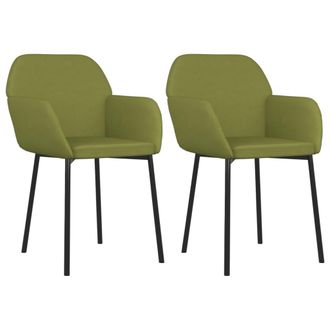 vidaXL Sillas De Comedor 2 Unidades Terciopelo Verde Claro Vidaxl