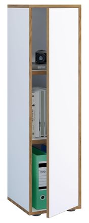 VCM Vcm - Gabinete De Oficina De Madera Carpeta Gabinete De Archivo Muebles De Oficina Gabinete Salia 3x Ancho 30 Cm Puerta Giratoria (blanco)