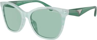 Emporio Armani Stijlvolle Zonnebril - unisex - Zonnebrillen - Groen - 56 MM - Accessoires
