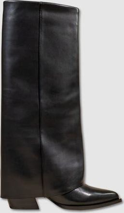 Mi-Mai Joan Leather Cuff Boots in Black at Nordstrom, Size 10