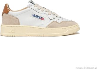 Autry Medalist Low WomenS White Leather And Suede Sneakers Aulw Ls16