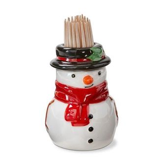 Tag Snowman Toothpick Holder Set Ceramic Kitchen Accessory in White at Nordstrom