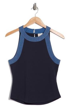 Cinq &agrave; Sept Brittany Tank in Navy/Medium Wash at Nordstrom Rack, Size X-Small