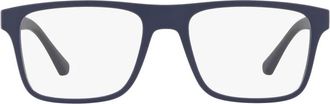 Emporio Armani Rechthoekige zonnebril - Heren - Brillen - Blauw - 54 MM - Accessoires