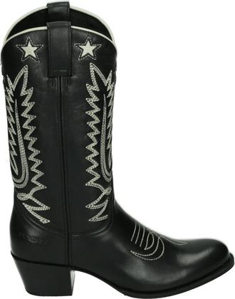 Sendra Western Leren Laars Zwart - Dames - Cowboylaarzen - Zwart - 41 EU - Leer - Schoenen