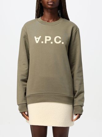 A.P.C. Felpa di cotone con logo A. p.c