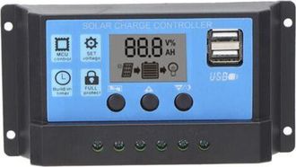 OEM Controlador De Carga Solar Lcd, Doble Puerto Usb, Regulador De Panel Pwm Con Identificaci&oacute;n Autom&aacute;tica De Carga De 12 V, 24 V Y 30 A
