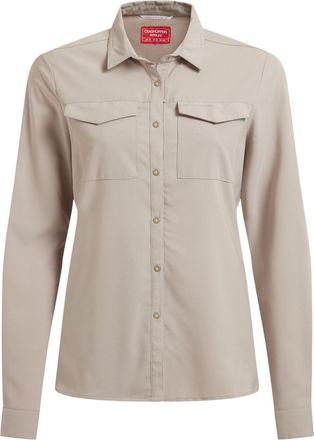 Craghoppers Womens/Ladies NosiLife Pro III Long-Sleeved Shirt (Soft Mushroom) - Khaki - Size 18 UK