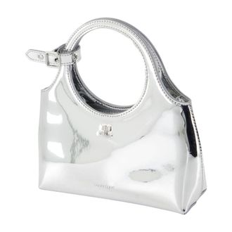 Courr&egrave;ges Womens Holy Day Top Handle Bag Silver Synthetic