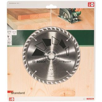 Bosch 1x Lama per Sega Circolare Standard (per Legno, &oslash; 170 x 2.2/1.5 x 20/16 mm, 40 Denti, atb, con 1x Anello di Riduzione 16 mm, Accessori Seghe
