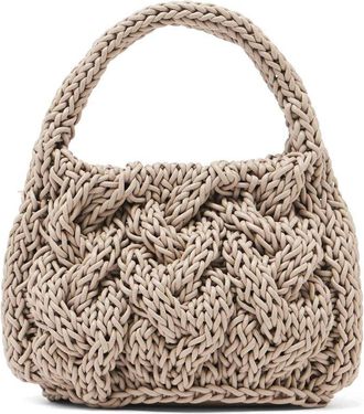 J.W.Anderson small cable-knit tote bag - Neutrals