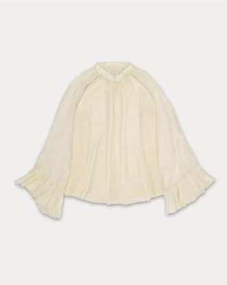 Fortela Ambre Cotton Silk Blouse in Cream at Nordstrom, Size 38 Eu