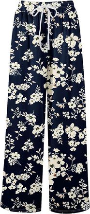 Generic Gym Pants Men 2025 Summer Boho Wide Leg Palazzo Pants for Men High Waisted Lightweight Casual Drawstring Trousers with Pockets Cargo Work for Walking 