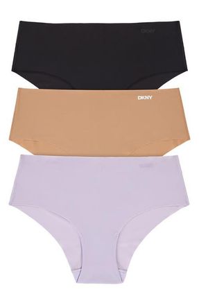 DKNY Litewear Cut Anywear 3-Pack Hipster Panties in Bkglwlvndr at Nordstrom, Size X-Large
