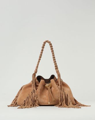 Jimmy Choo London Borsa Cinch M in pelle scamosciata con frange Jimmy Choo