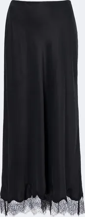 Velvet Kristin lace-trimmed silk maxi skirt