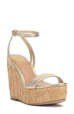 Vince Camuto Emrey Platform Wedge Sandal in Gold at Nordstrom Rack, Size 9.5