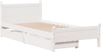 vidaXL Vidaxl - Estructura De Cama Sin Colch&oacute;n Madera Maciza Blanca 75x190 Cm