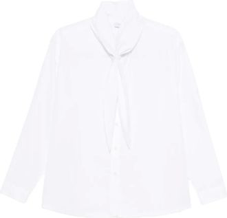 Aspesi Camicia con collo lavallière - Bianco