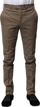 Bencivenga Bencivenga, Broeken, Heren, Bruin, S, Katoen, Bruine Tapered Dress Broek