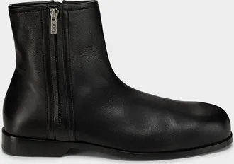 Loewe Men & apos;s Bobine Leather Side-Zip Ankle Boots