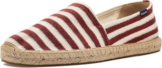 Soludos Terry Original Espadrille Mens Flat Shoes Burgyndy/Natural : EU 44 (US Mens 10-10.5) D - Medium, Textile