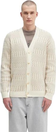 Dr&ocirc;le de Monsieur Truien & Vesten, Heren, Beige, L, Wol, Le Cardigan Torsades Bicolore