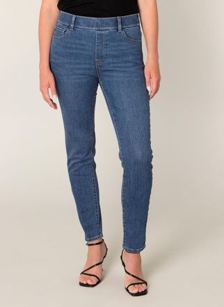 Base Level Jeggings BASE LEVEL Anabel, Damen, Gr. 36, L&auml;nge 30, blau (mid blau), Denim/Jeans, Obermaterial: 92% Baumwolle, 6% Polyester, 2% Elasthan, unifarben, 