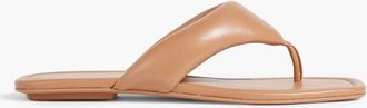 Stuart Weitzman Maui Sandals Womens Tan Leather Slip On Flip Flop HTAT1044