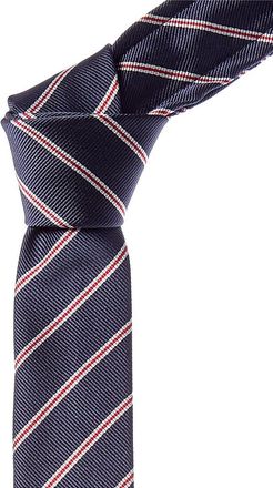 Thom Browne Blue & Red Stripe Silk Tie