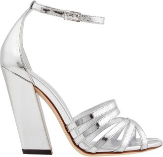 Burberry Split-toe Detail Metallic Leather Hove Sandals, Brand Size 35 (US 3 Kids)