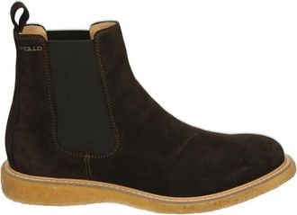 Sioux Bruine Business Mid Suede Schoenen - Heren - Chelseaboots - Bruin - 47 EU - Leer - Schoenen