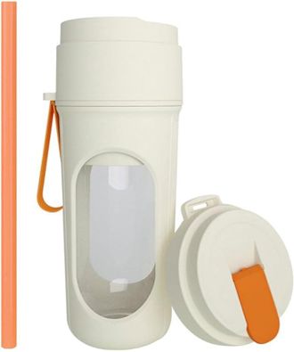 OEM Licuadora Port&aacute;til Recargable Por Usb De Color Naranja, Extractor De Jugo De Viaje, Capacidad De 450 Ml, Vaso Para Jugos Para Amantes De Los Jugos Y E